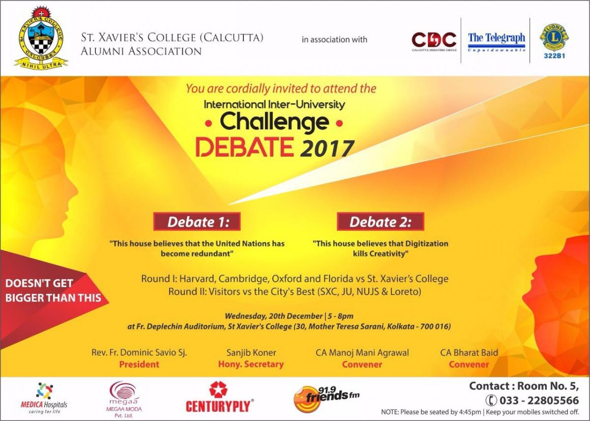 International Inter-University Debate Challenge 2017