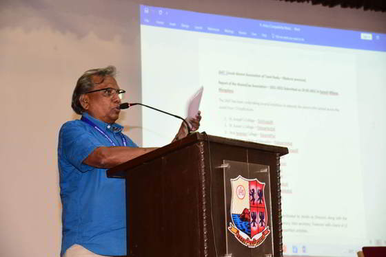 Presentation by Mr L Regis of Madurai Province